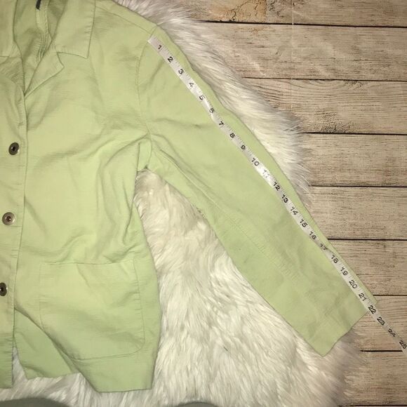 Eileen Fisher Green Snap Front Lightweight Jacket - Picture 7 of 7